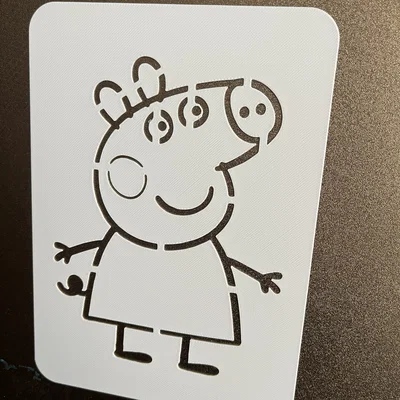 Peppa Pig - Khuôn stencil để vẽ và tô màu