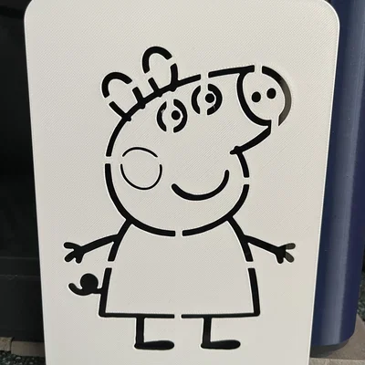 Peppa Pig - Khuôn stencil để vẽ và tô màu
