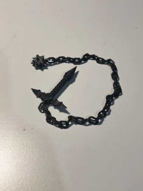 Cây roi xích (chain whip) Castlevania tỉ lệ cho figure 6 inch, in print-in-place - Image 1