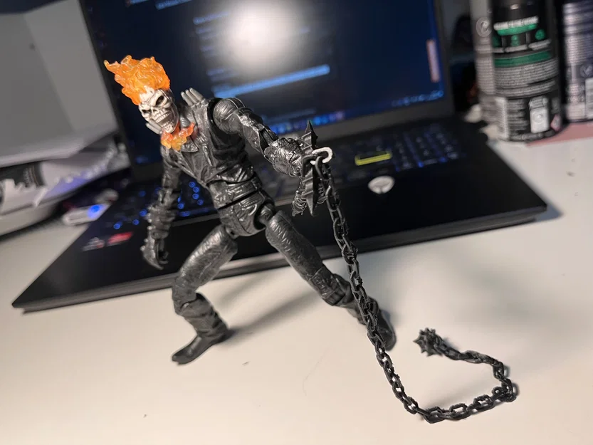 Cây roi xích (chain whip) Castlevania tỉ lệ cho figure 6 inch, in print-in-place - Image 2