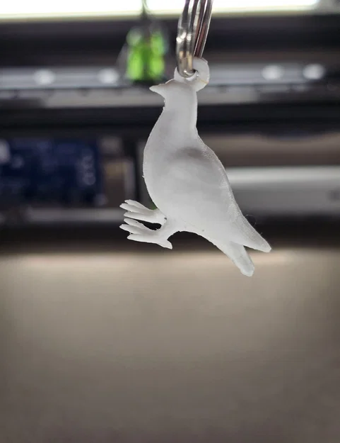 Móc khóa chim bồ câu 3D - Phụ kiện trang trí dễ thương - Image 1