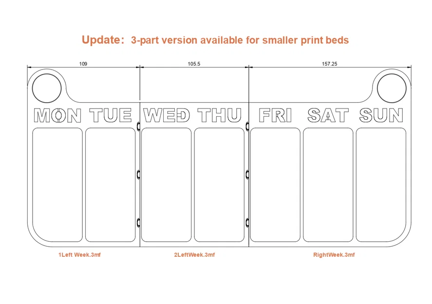 Bảng kế hoạch công việc hàng tuần in 3D tiện lợi (Whiteboard Schedule) - Image 7