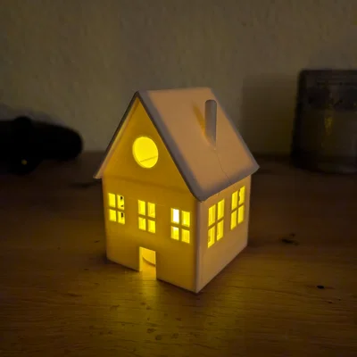 Mô hình nhà gỗ tealight cho mùa đông Giáng sinh
