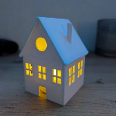 Mô hình nhà gỗ tealight cho mùa đông Giáng sinh