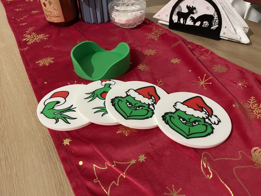 Bộ đế lót ly Grinch - Image 5