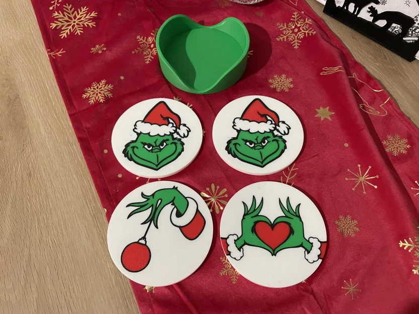 Bộ đế lót ly Grinch - Image 6