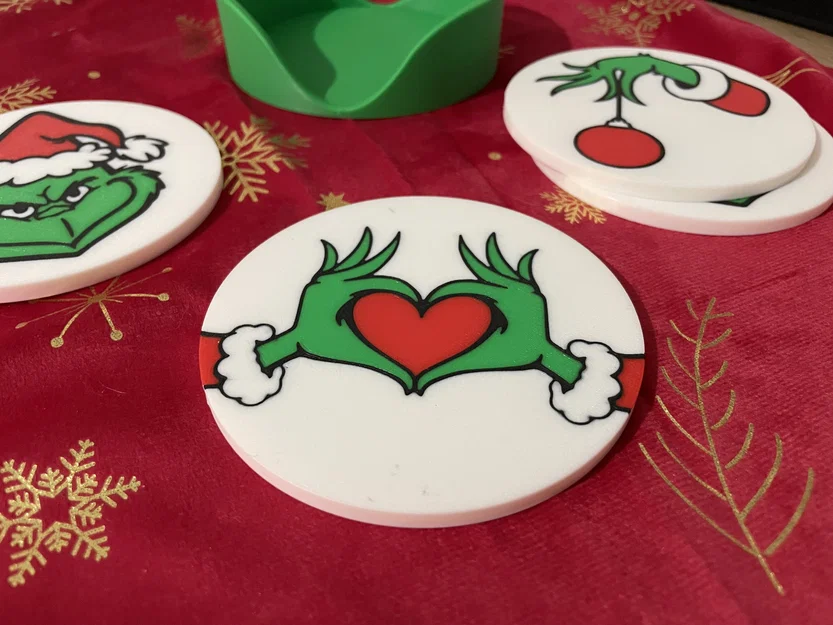 Bộ đế lót ly Grinch - Image 7