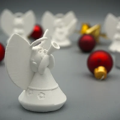 Thiên thần thổi kèn trumpet dễ thương - In cực dễ, không cần support