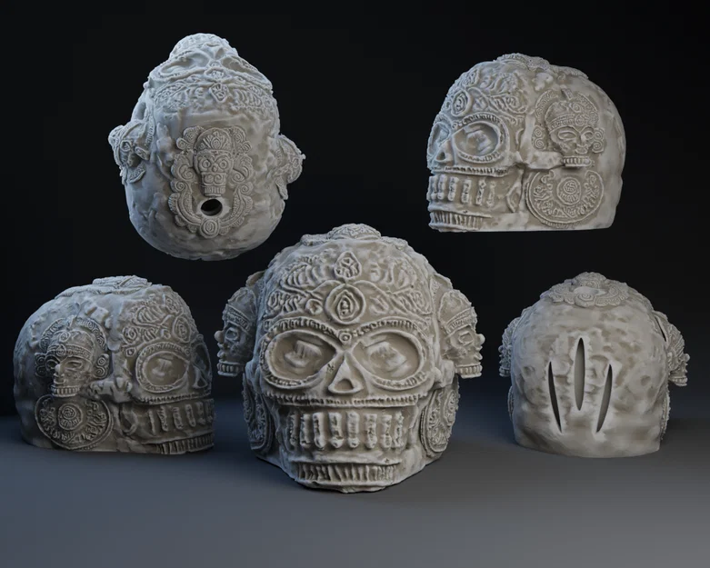 Mô hình Aztec Death Whistle - Còi tử thần Aztec in 3D độc đáo - Image 1