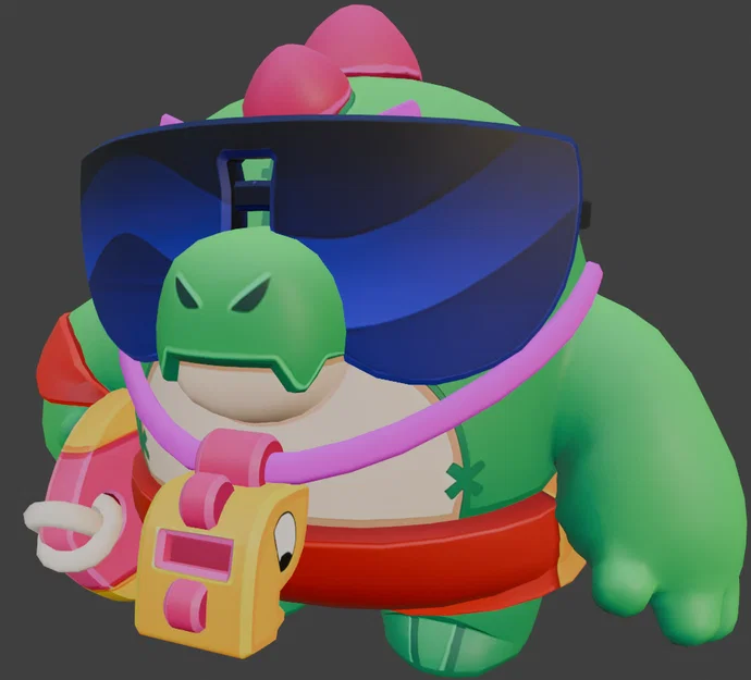 Mô hình 3D Buzz Brawl Stars cực chất cho fan game - Image 1