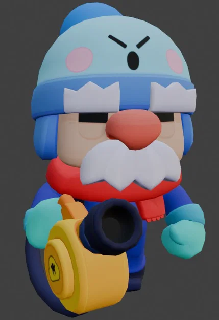 Mô hình 3D Gale Brawl Stars: Hướng dẫn in và trang trí cho fan cứng - Image 1