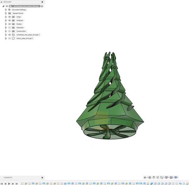 Cây thông Noel hình thất giác xoắn ốc kèm hiệu ứng tuyết xuyên qua - Image 2