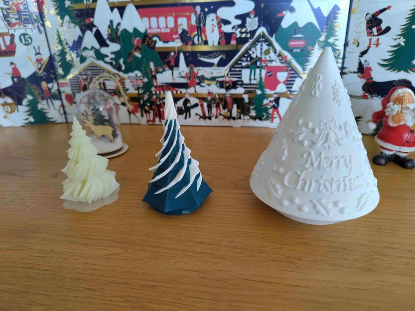 Cây thông Noel hình thất giác xoắn ốc kèm hiệu ứng tuyết xuyên qua - Image 10