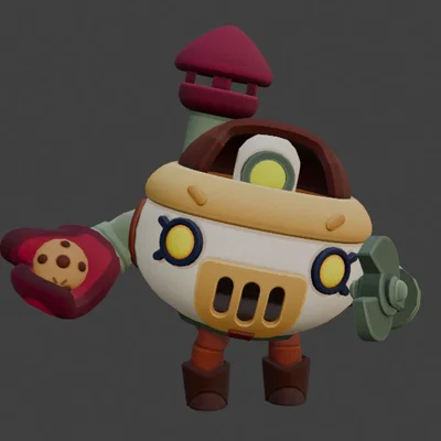 Mô hình 3D Pearl - Nhân vật Brawler đáng yêu trong Brawl Stars