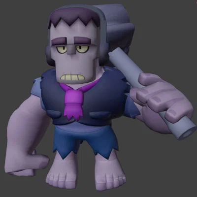 Mô hình 3D Frank Brawl Stars: Hướng dẫn in ấn và hoàn thiện
