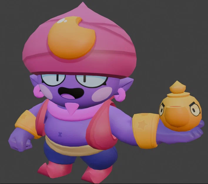 Mô hình 3D Gene Brawl Stars - Nhân vật Thần đèn cực chất - Image 1