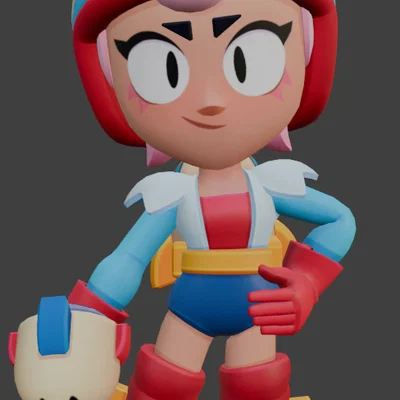 Mô hình 3D Janet từ Brawl Stars cực đẹp cho fan hâm mộ