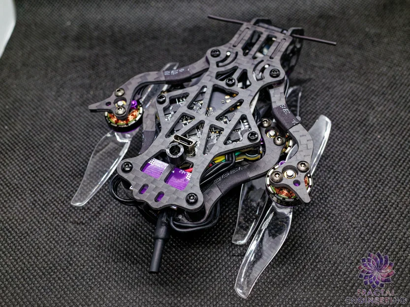 Bộ linh kiện in 3D cho Fractal Wingman FPV quadcopter - Image 3