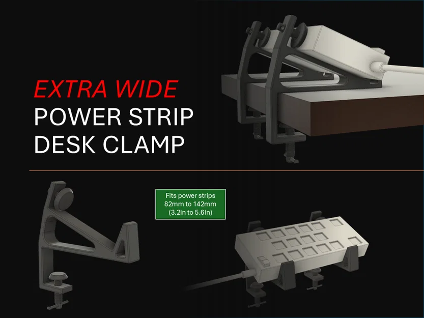 Kẹp Cố Định Ổ Cắm Điện Để Bàn Bản Siêu Rộng - Image 1