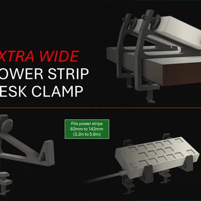 Kẹp Cố Định Ổ Cắm Điện Để Bàn Bản Siêu Rộng