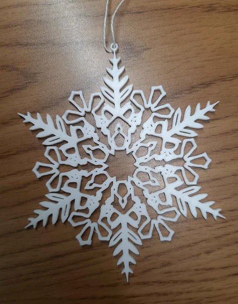 Mẫu in 3D Snowflake Ornament trang trí cây thông Noel tuyệt đẹp - Image 1