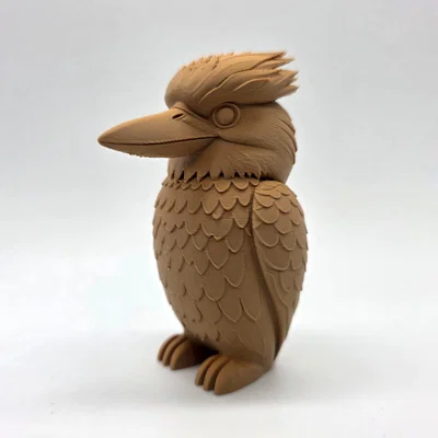 Tượng Totem Chim Kookaburra Chạm Khắc Gỗ