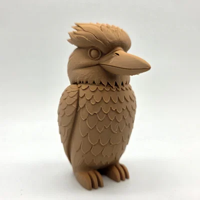 Tượng Totem Chim Kookaburra Chạm Khắc Gỗ