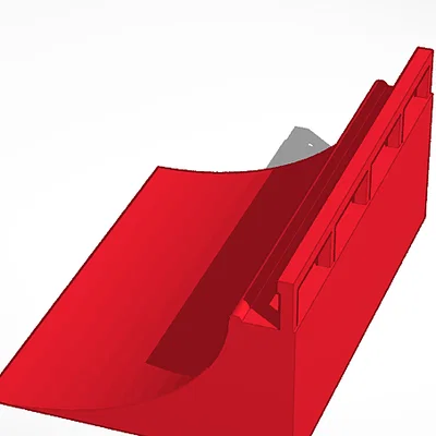 Mô hình dốc trượt Finger Skateboard kèm thanh Grind in 3D