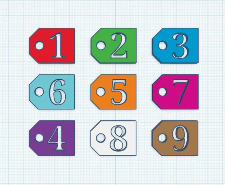 Thẻ đánh số (Numbered Nametag) - Image 1