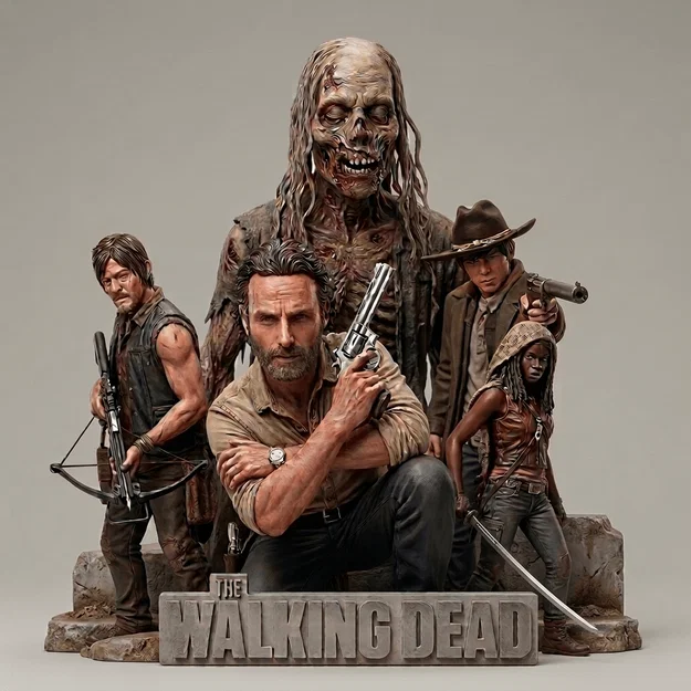 Mô hình 3D The Walking Dead Collage - Image 1