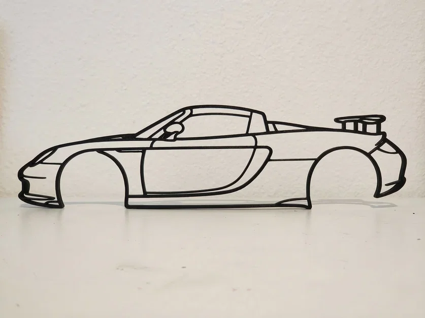 Mô hình treo tường Porsche Carrera GT phong cách tối giản - Image 1