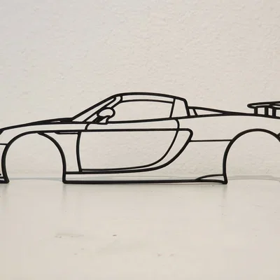 Mô hình treo tường Porsche Carrera GT phong cách tối giản