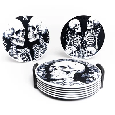 Bộ Lót Ly Hình Bộ Xương (Skeleton Coasters)