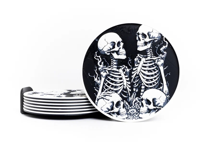 Bộ Lót Ly Hình Bộ Xương (Skeleton Coasters) - Image 2