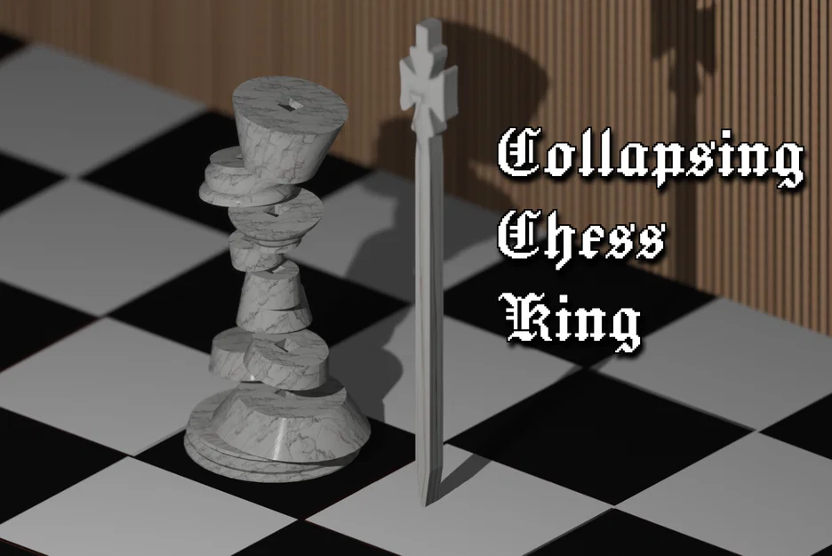 Mô hình Vua Cờ (Chess King) dạng đổ sụp (Collapsing) - Image 1