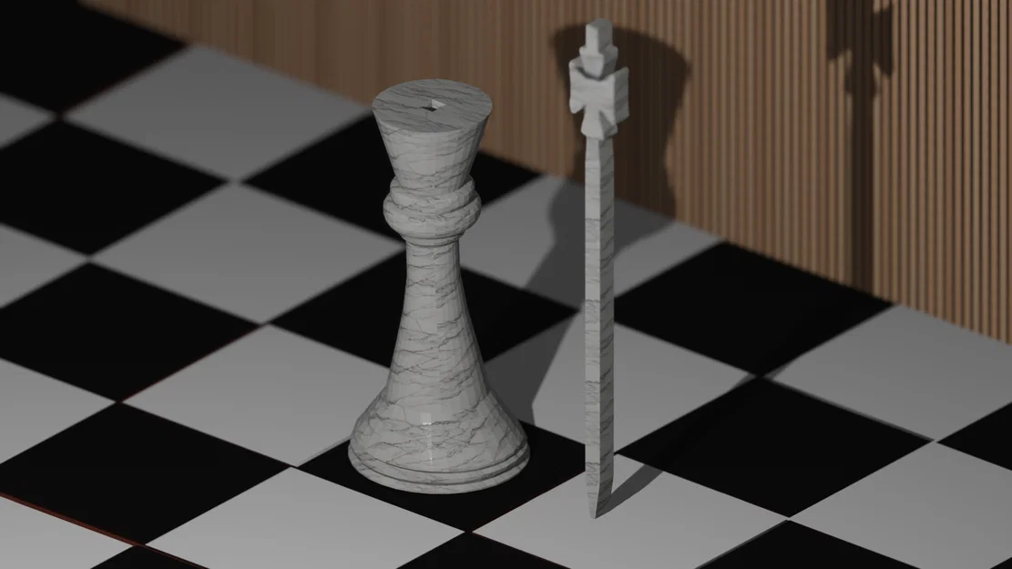 Mô hình Vua Cờ (Chess King) dạng đổ sụp (Collapsing) - Image 2