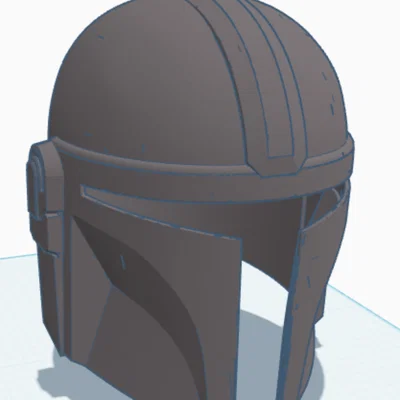Mô hình mũ chiến binh Mandalorian 3D dành cho fan Star Wars