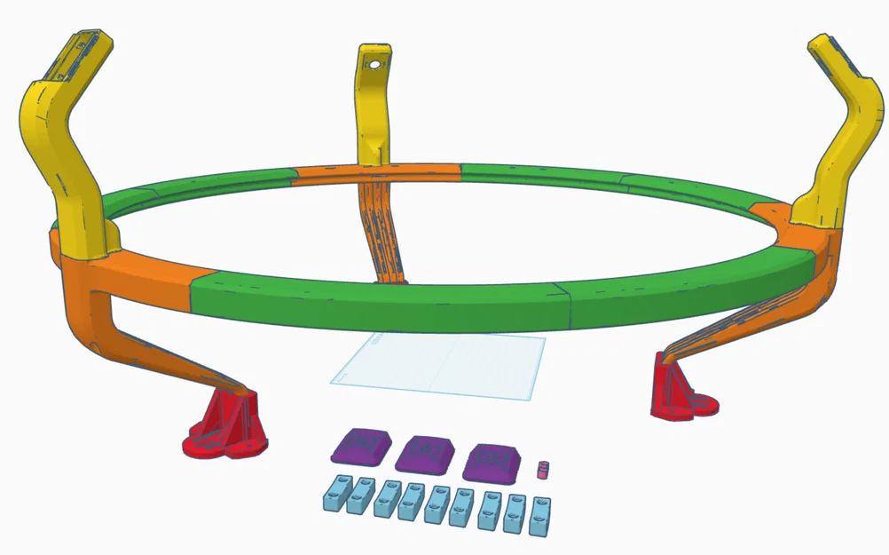 Bộ khung vòng LED và giá đỡ camera cho Autodarts (in 3D) - Image 1