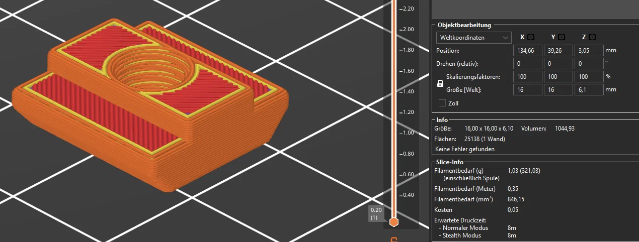 Nutenstein cho khe 8mm với ren M6 in sẵn (T-slot Nut) - Image 2
