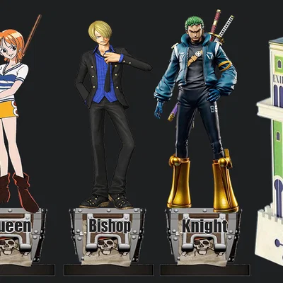 Bộ cờ vua 3D One Piece vs Dragon Ball Z đầy cảm hứng