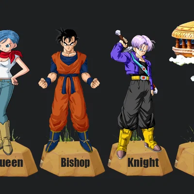 Bộ cờ vua 3D One Piece vs Dragon Ball Z đầy cảm hứng