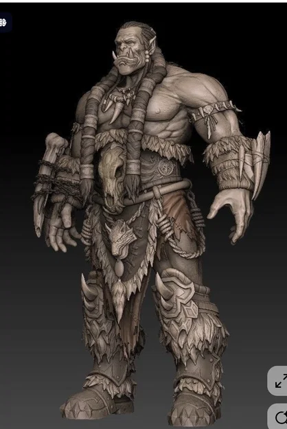 Mô hình chiến binh Orc từ World of Warcraft siêu chi tiết cho in 3D - Image 1