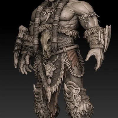 Mô hình chiến binh Orc từ World of Warcraft siêu chi tiết cho in 3D