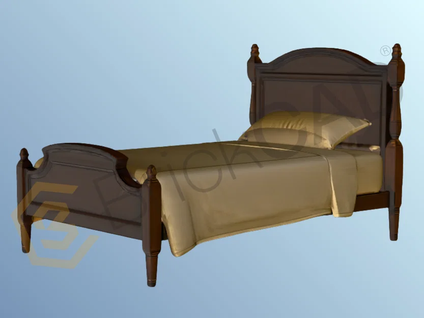 Mô hình giường ngủ (Bed) thiết kế hiện đại - Image 1