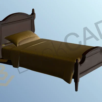Mô hình giường ngủ (Bed) thiết kế hiện đại