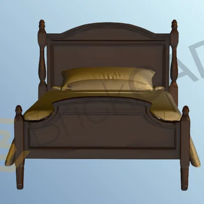 Mô hình giường ngủ (Bed) thiết kế hiện đại
