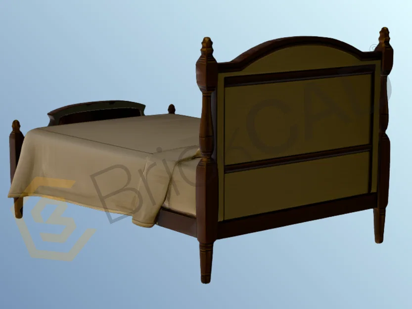 Mô hình giường ngủ (Bed) thiết kế hiện đại - Image 4
