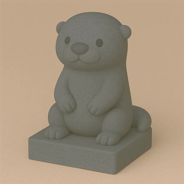 Tượng rái cá nhỏ xinh (Cute lil' otter) - Mẫu in 3D trang trí bàn - Image 1