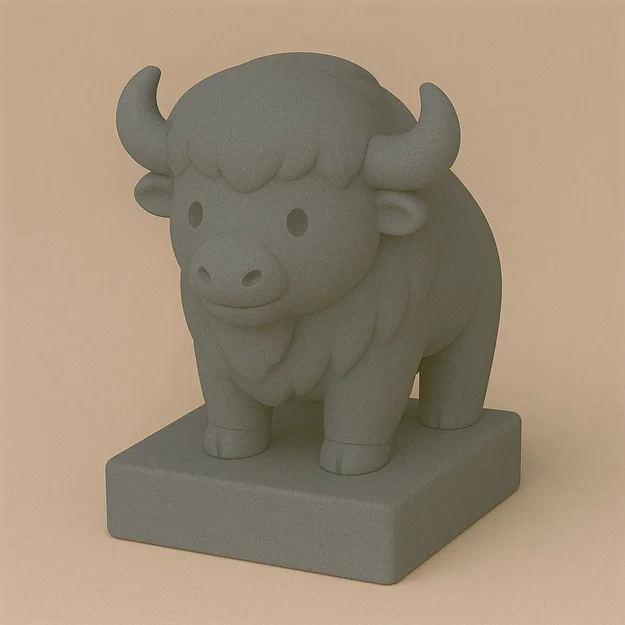 Mô hình chú bò Bison (Cute lil' Bison) đáng yêu để bàn trang trí - Image 1