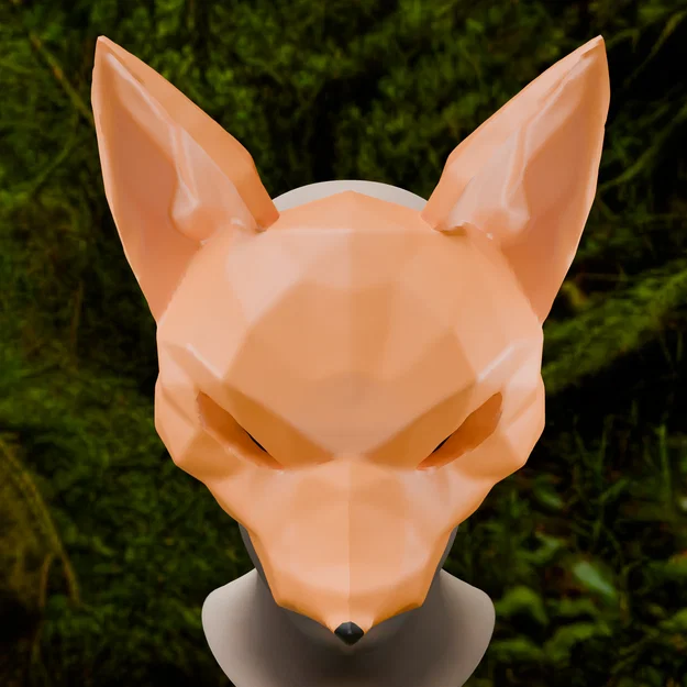 Mặt nạ cáo Fox Mask phong cách Low Poly cho tiệc hóa trang - Image 2
